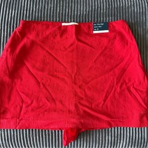Abercrombie & Fitch Red Skort - High-Rise Mini